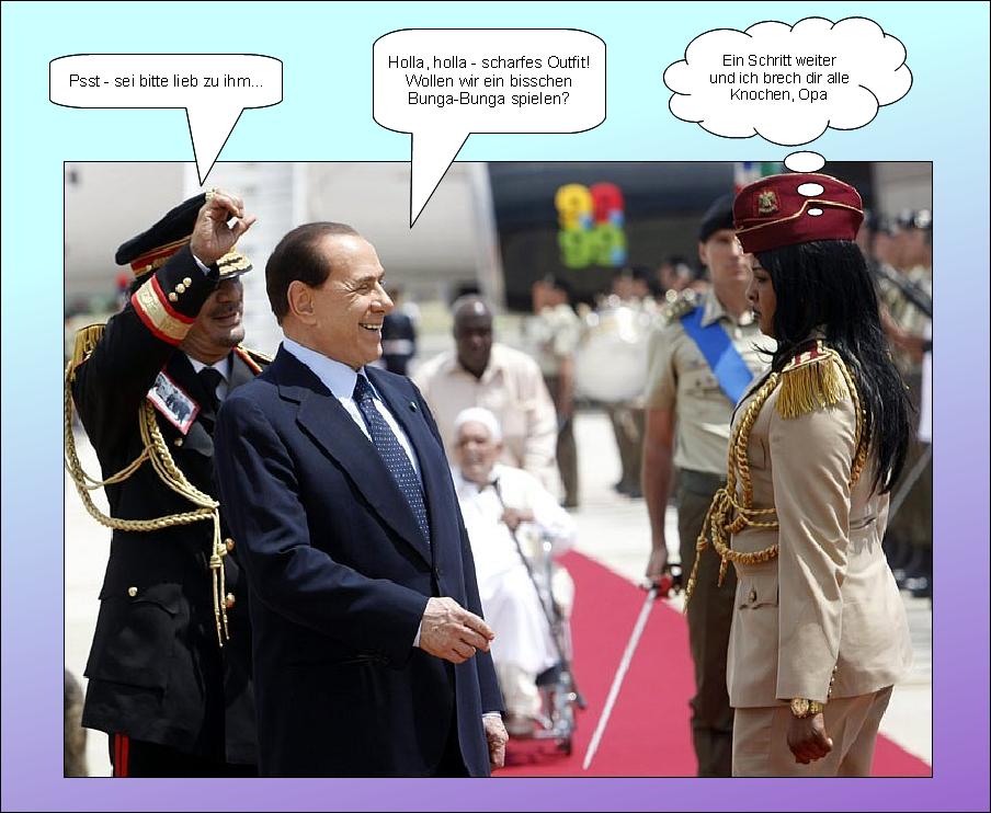 Gadaffi bei Berlusconi